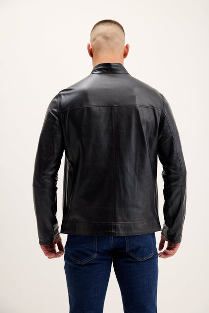 Men's Reversible Suede & Leather Jacket - Burgundy/Navy | Ron Tomson