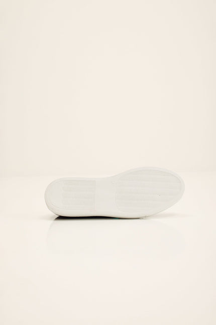 Men's Leather and Suede Sneakers - Black White | Ron Tomson