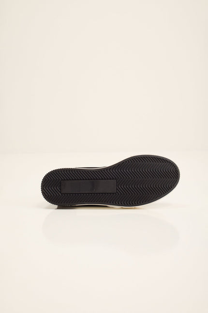 Men's Lambskin Suede Rubber Chelsea Boots - Black | Ron Tomson