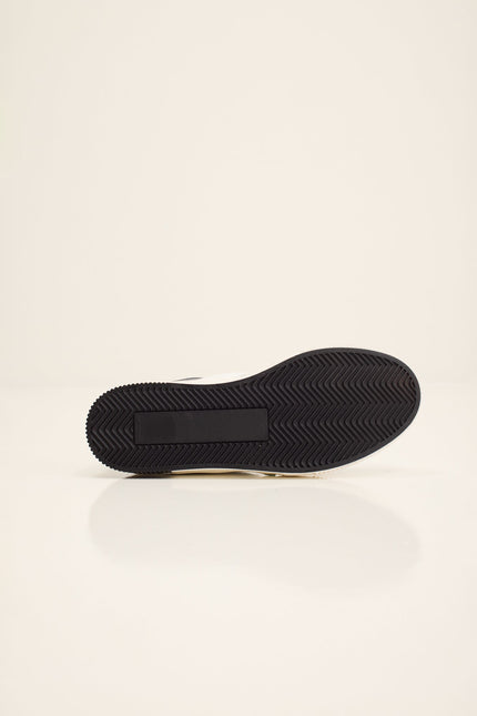 Men's Multi Laced Leather Sneakers - Navy White | Ron Tomson