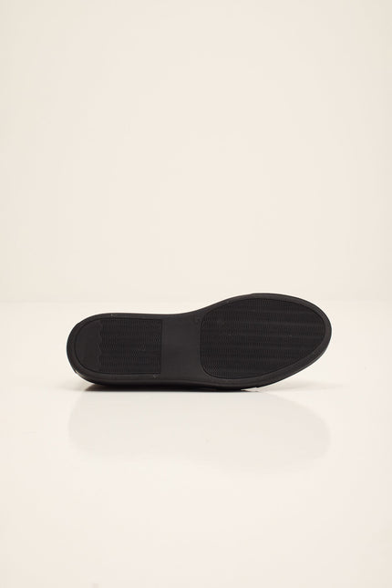 Men's Leather and Suede Sneakers - Grey Black | Ron Tomson