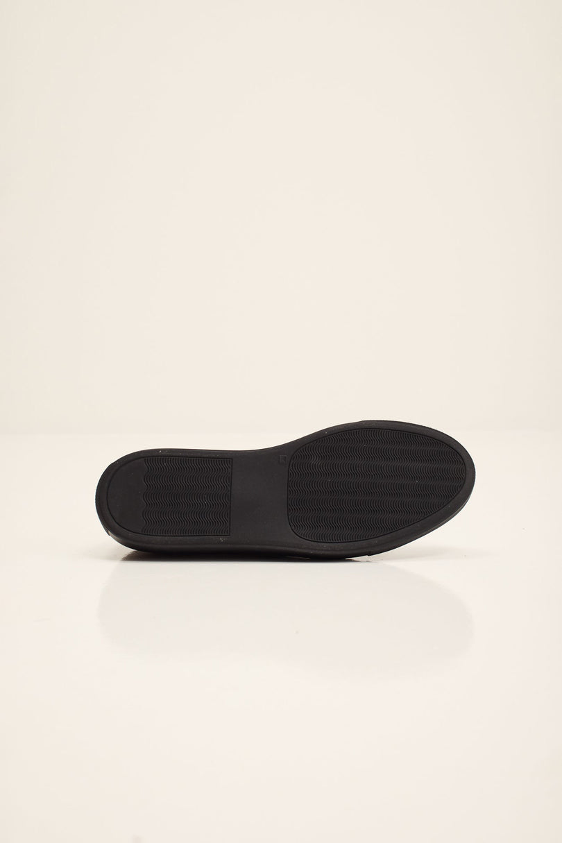 Men's Leather and Suede Sneakers - Grey Black | Ron Tomson