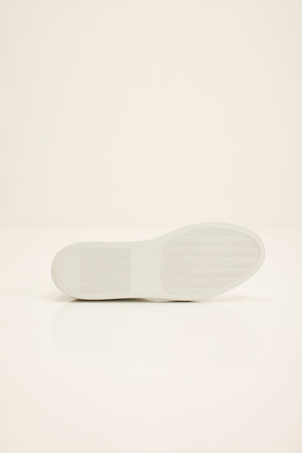 Men's Margom Sole Leather Court Sneaker - White | Ron Tomson