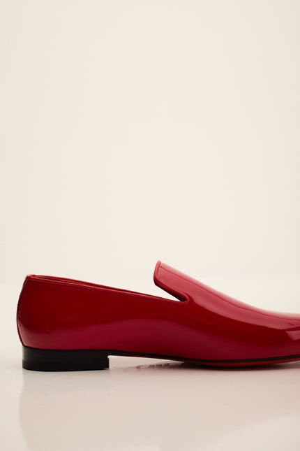 Men's Patent Leather Loafer - Red | Ron Tomson