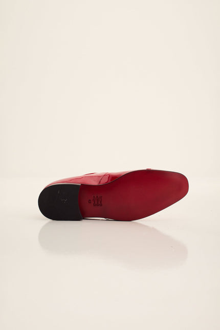 Men's Patent Leather Loafer - Red | Ron Tomson