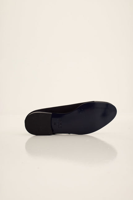 Men's Dipped-Toe Patent Leather Loafer - Black | Ron Tomson