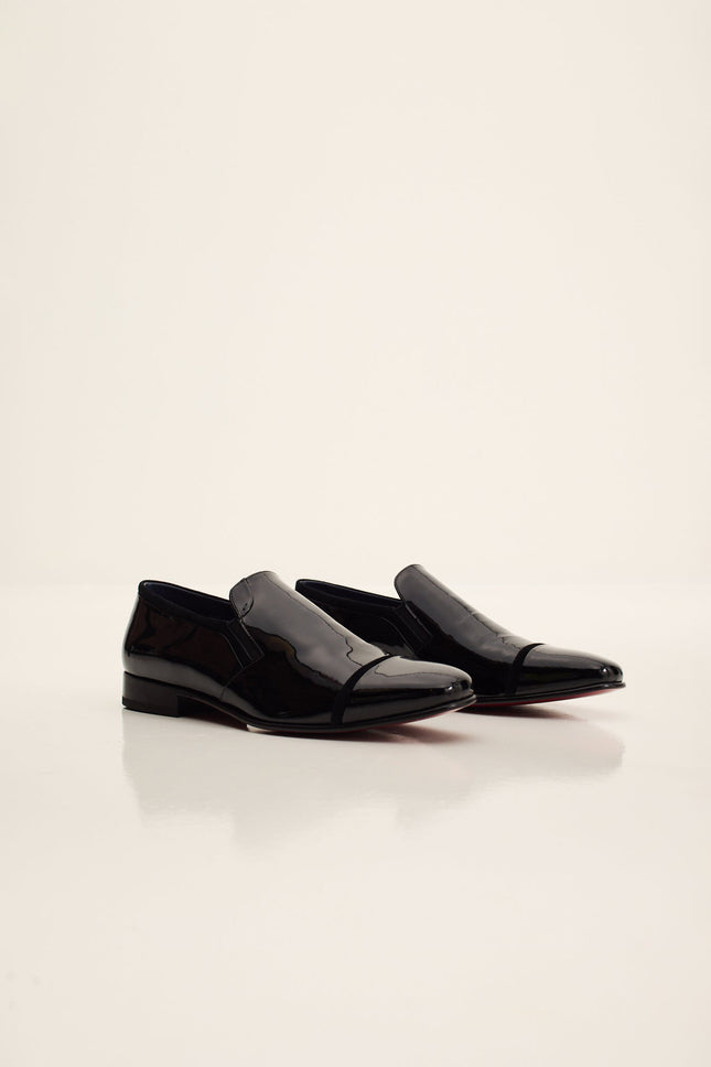 Men's Patent Leather Loafer - Black | Ron Tomson