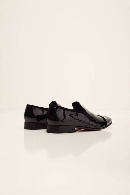 Men's Patent Leather Loafer - Black | Ron Tomson