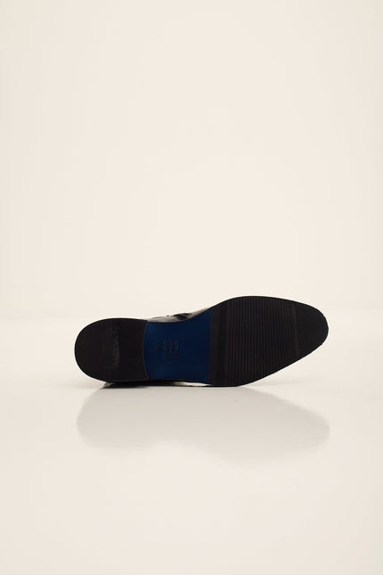 Men's Side-Zip Leather Chelsea Boots - Black | Ron Tomson