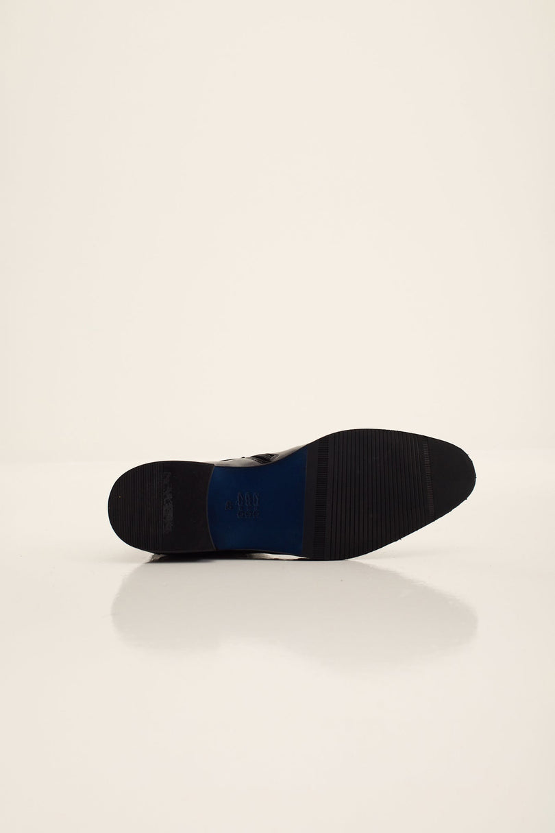 Men's Side-Zip Leather Chelsea Boots - Black | Ron Tomson