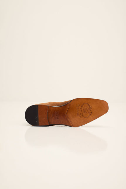 Men's Lambskin Suede Chelsea Boot - Tobacco | Ron Tomson