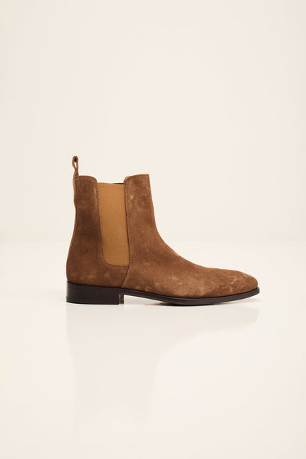 Men's Suede Chelsea Boot - Tan Suede | Ron Tomson