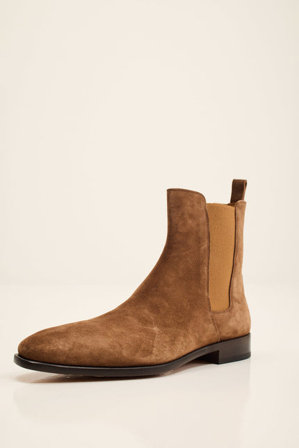 Men's Suede Chelsea Boot - Tan Suede | Ron Tomson