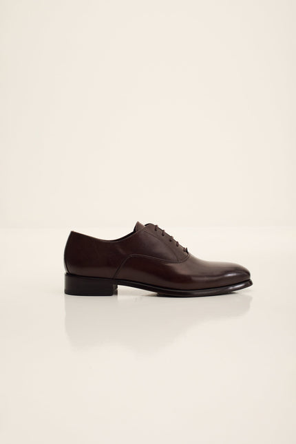Men's Leather Oxford Shoe - Brown | Ron Tomson