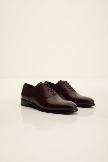 Men's Leather Oxford Shoe - Brown | Ron Tomson