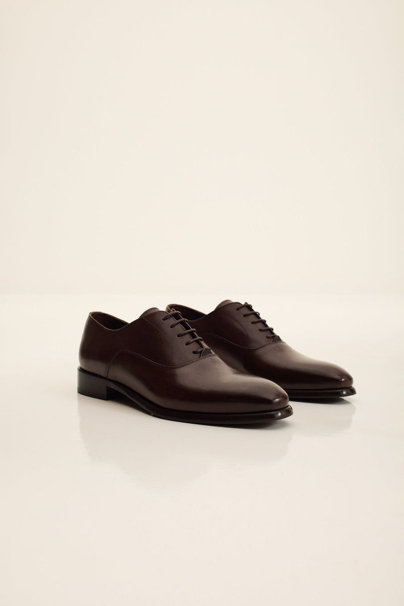 Men's Leather Oxford Shoe - Brown | Ron Tomson