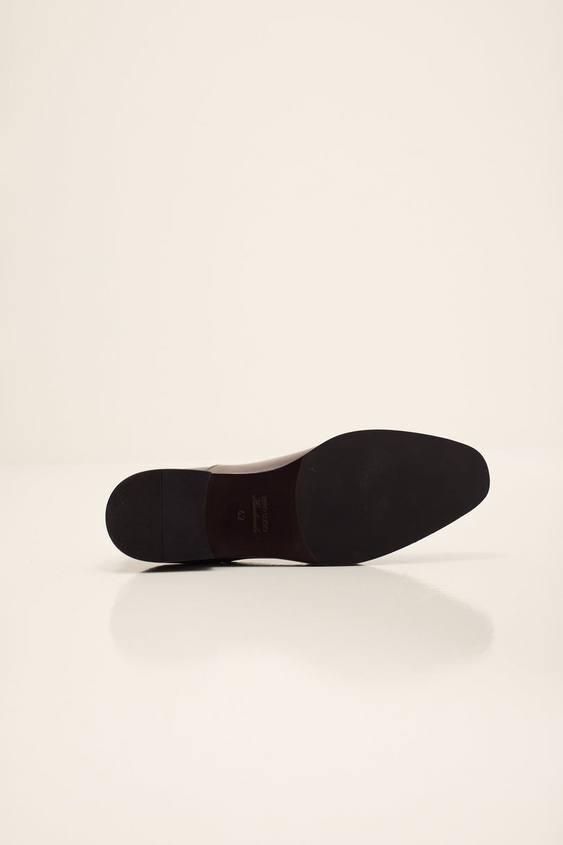 Men's Leather Cap Toe Oxfords - Brown | Ron Tomson