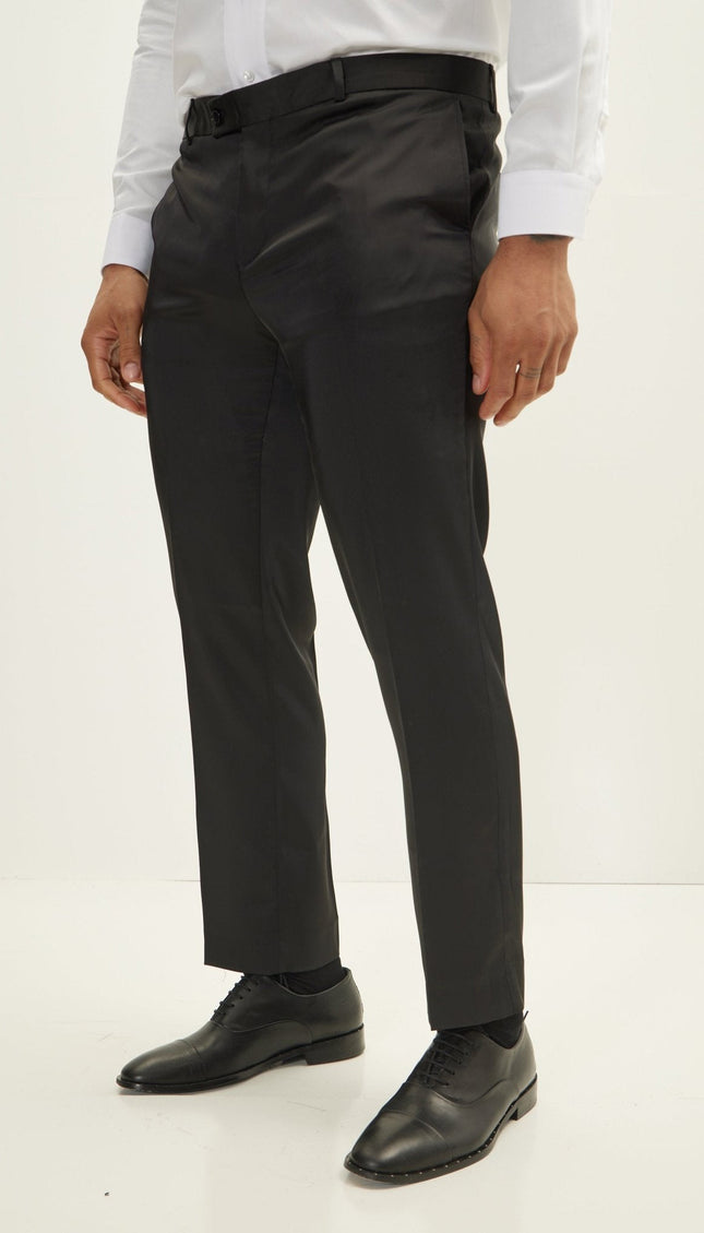 Tailored Tuxedo Pants - Black Shine