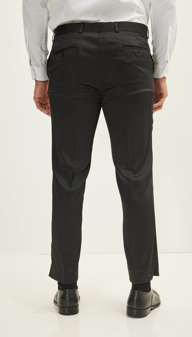 Tailored Tuxedo Pants - Black Shine