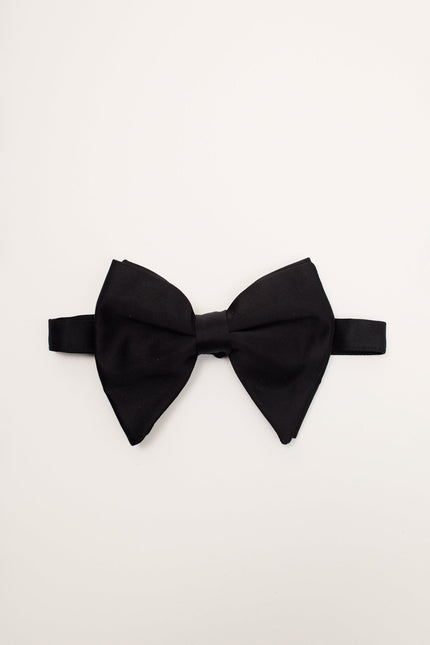 Men's Oversized Pre-Tied Butterfly Bow Tie - Black | Ron Tomson