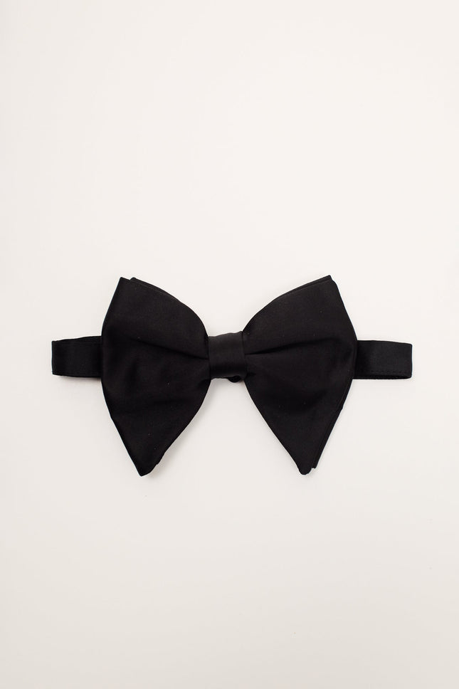 Men's Oversized Pre-Tied Butterfly Bow Tie - Black | Ron Tomson