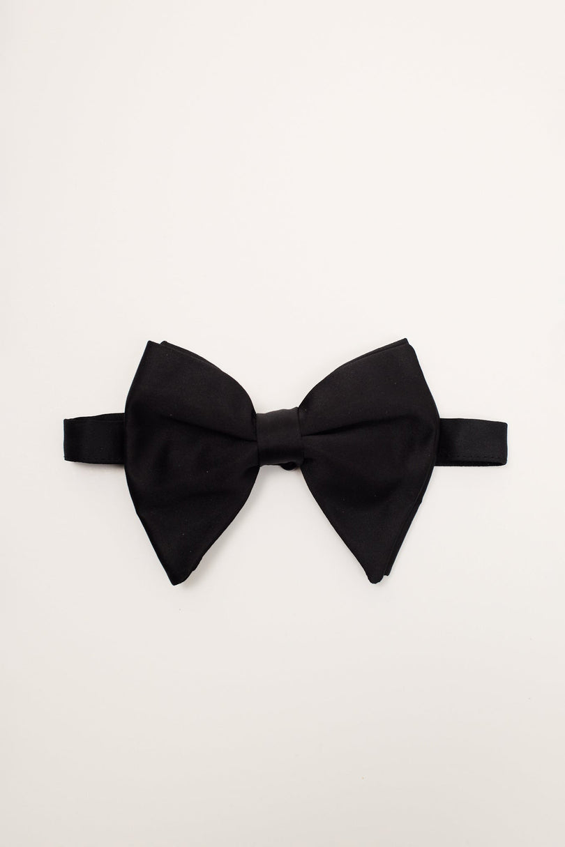 Men's Oversized Pre-Tied Butterfly Bow Tie - Black | Ron Tomson