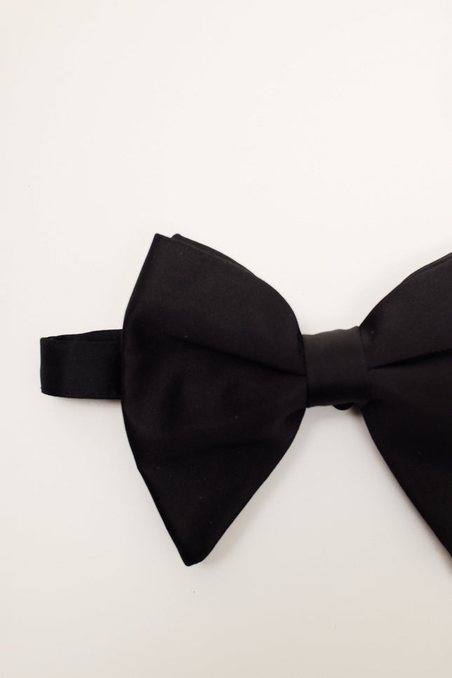Men's Oversized Pre-Tied Butterfly Bow Tie - Black | Ron Tomson
