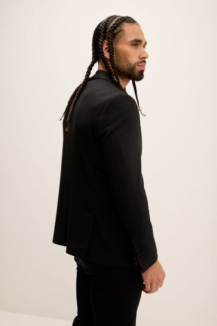 Men's Classic Fit Jetsetter Blazer - Black | Ron Tomson