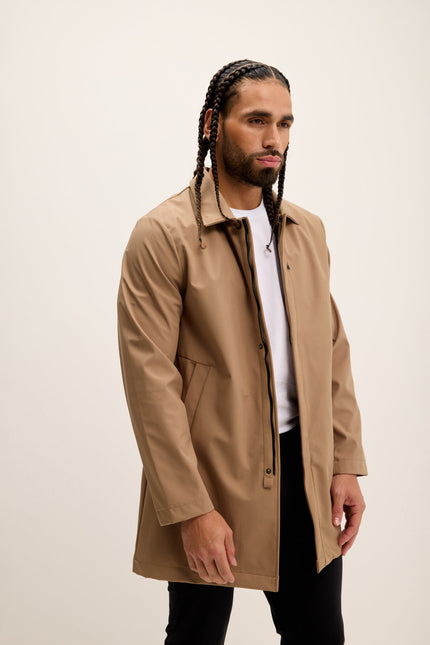Men's Lightweight Windbreaker Raincoat - Camel | Ron Tomson