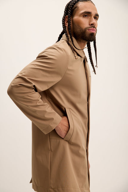 Men's Lightweight Windbreaker Raincoat - Camel | Ron Tomson