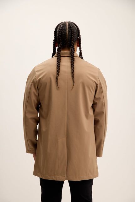 Men's Lightweight Windbreaker Raincoat - Camel | Ron Tomson