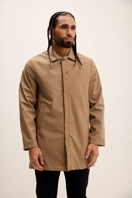 Men's Lightweight Windbreaker Raincoat - Camel | Ron Tomson