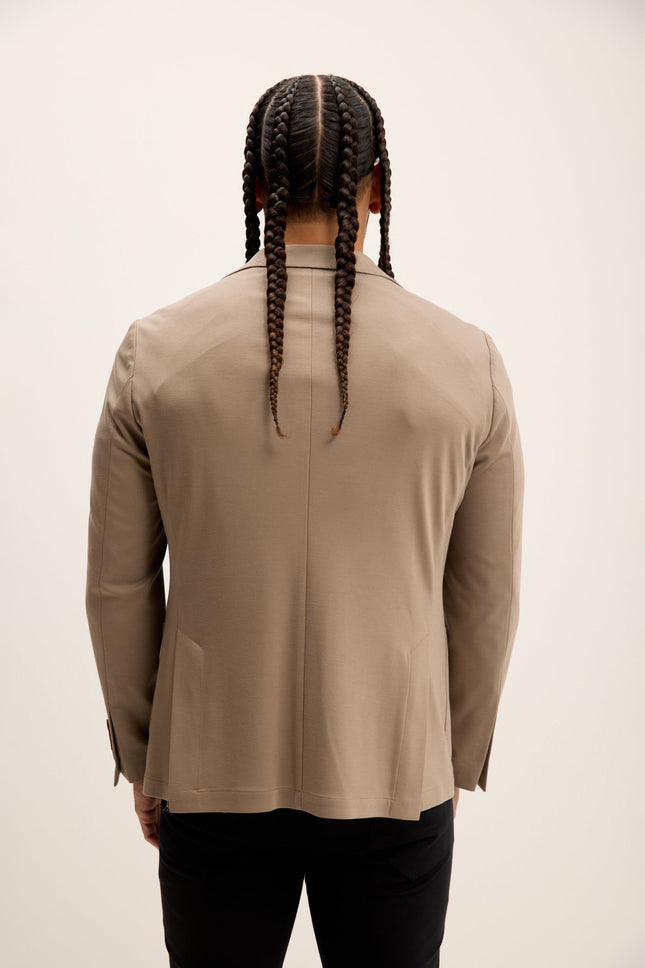 Men's Lightweight Patch Pocket Jacket - Sand | Ron Tomson