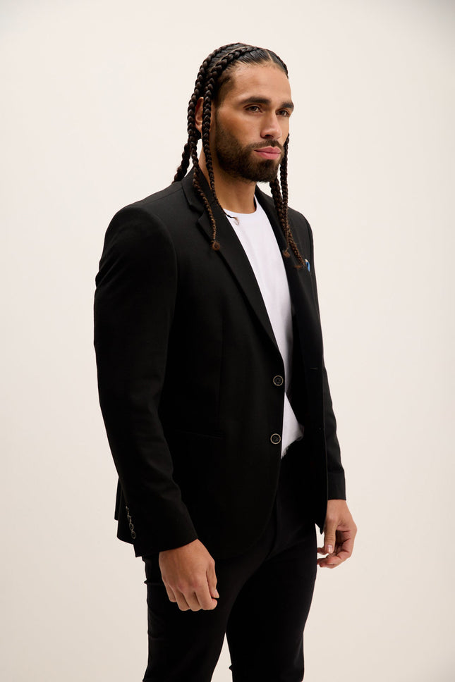 Men's Classic Fit Blazer - Black | Ron Tomson