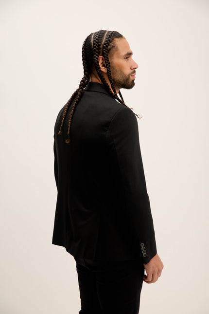 Men's Classic Fit Blazer - Black | Ron Tomson