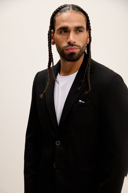 Men's Classic Fit Blazer - Black | Ron Tomson