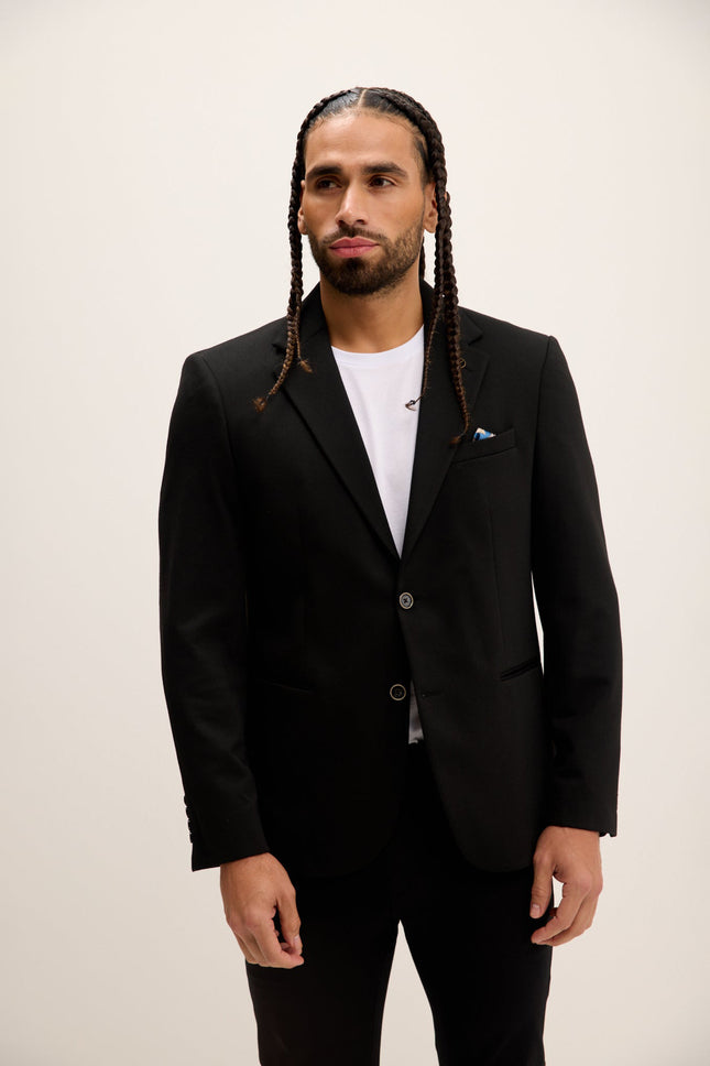 Men's Classic Fit Blazer - Black | Ron Tomson