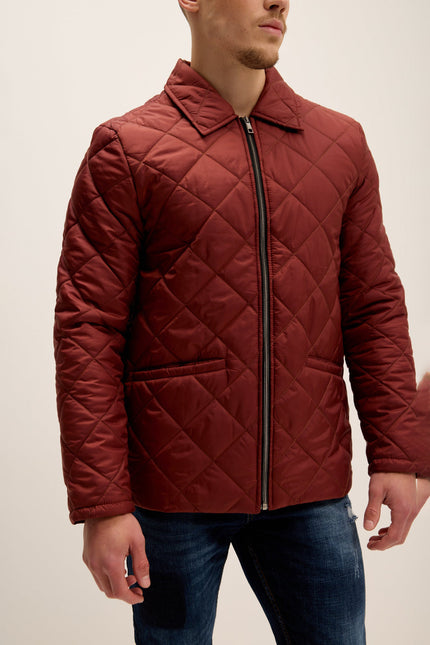 Men's Quilted Puffer Jacket - Tile | Ron Tomson
