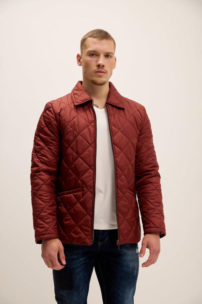 Men's Quilted Puffer Jacket - Tile | Ron Tomson