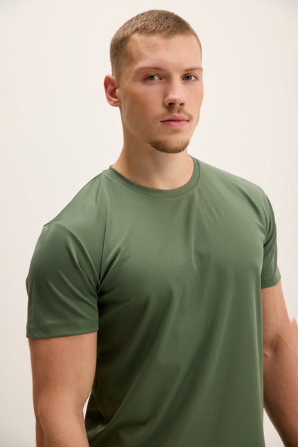 Men's Tailored T-Shirt - Khaki | Ron Tomson