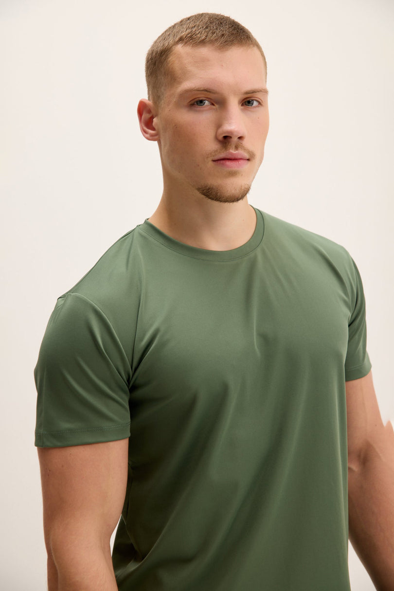 Men's Tailored T-Shirt - Khaki | Ron Tomson