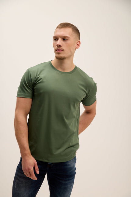 Men's Tailored T-Shirt - Khaki | Ron Tomson