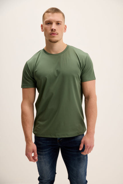 Men's Tailored T-Shirt - Khaki | Ron Tomson