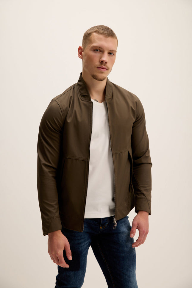 Men's High Performance Breathable Jacket - Khaki | Ron Tomson
