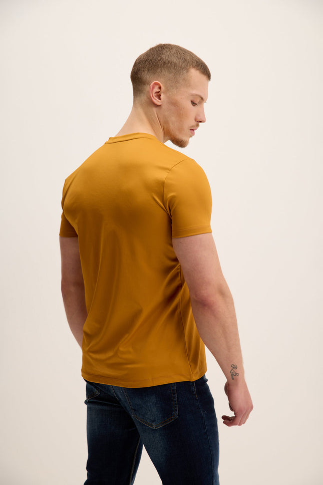 Men's V-Neck Top - Mustard | Ron Tomson