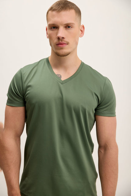 Men's Fitted T-Shirt - Olive | Ron Tomson