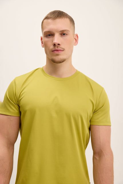 Men's Radiant Crew-Neck Tee - Oil Green | Ron Tomson