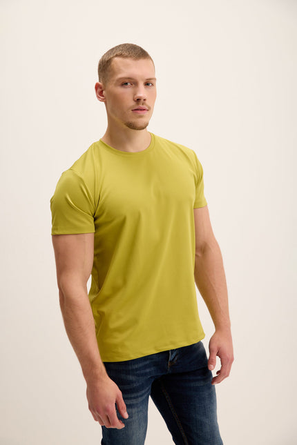Men's Radiant Crew-Neck Tee - Oil Green | Ron Tomson