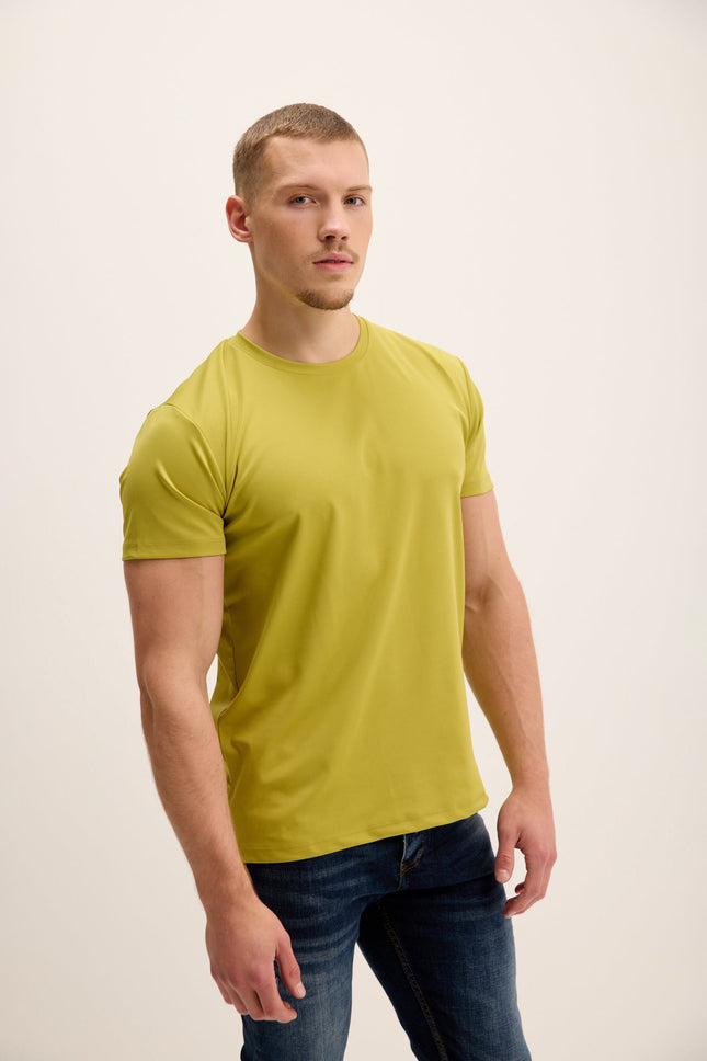 Men's Radiant Crew-Neck Tee - Oil Green | Ron Tomson