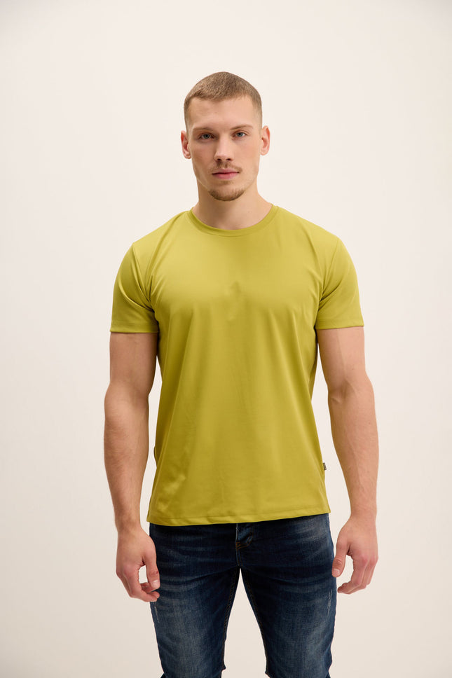 Men's Radiant Crew-Neck Tee - Oil Green | Ron Tomson